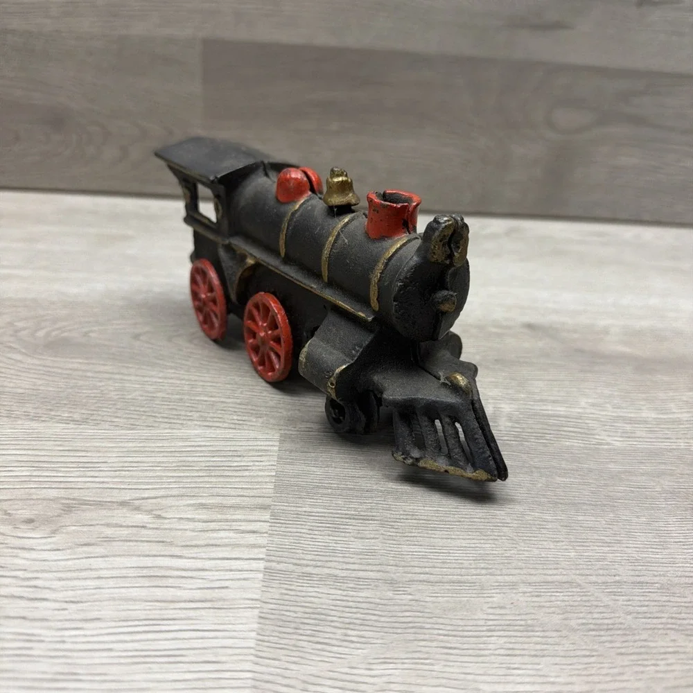 Cast-Iron Toy Train Steam Locomotive Engine & Tender Coal Train Car #50‎ Vintage